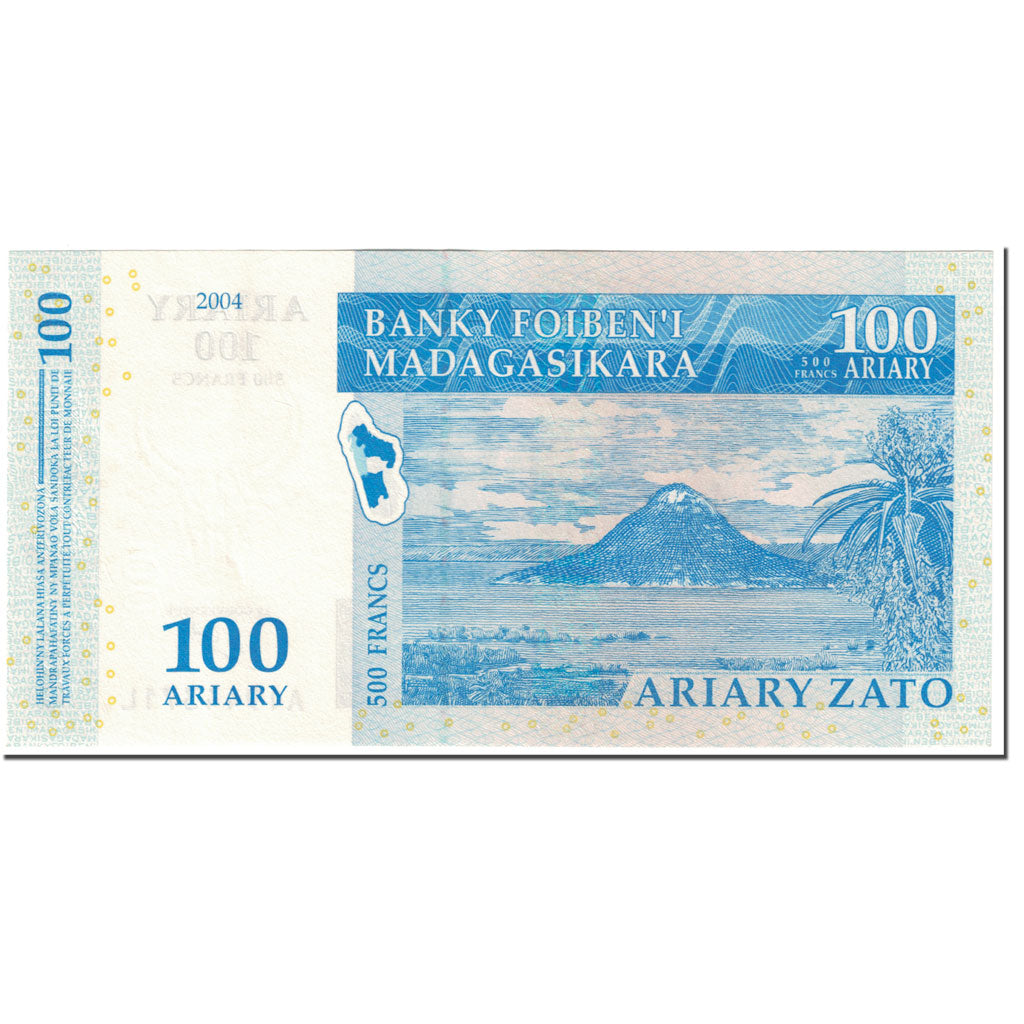 Billete, 100 Ariary, 2004, Madagascar, Undated (2004), KM:86a, SC