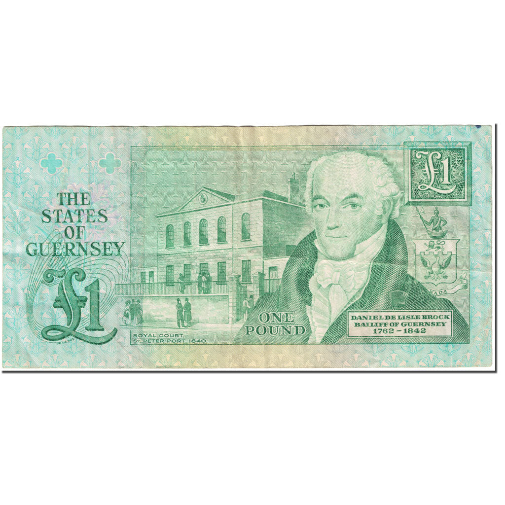 Billet, Guernsey, 1 Pound, 1980-1989, Undated (1980-1989), KM:48a, TTB