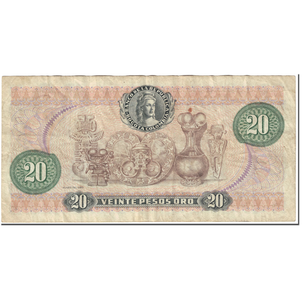 Geldschein, Kolumbien, 20 Pesos Oro, 1979, 1979-04-01, KM:409d, SS