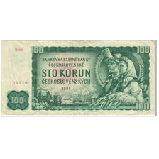 Geldschein, Tschechoslowakei, 100 Korun, 1990, UNdated (1990), KM:91c, SS
