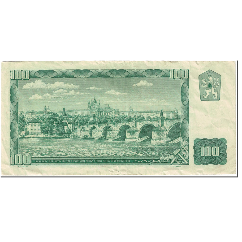 Banknote, Czechoslovakia, 100 Korun, 1990, UNdated (1990), KM:91c, EF(40-45)