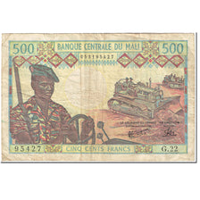 Billet, Mali, 500 Francs, 1973-1984, Undated (1973-84), KM:12e, TB