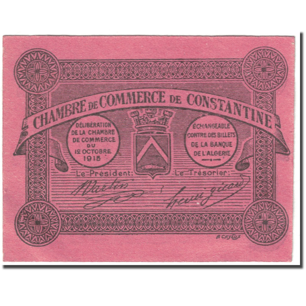 Banknote, Algeria, 10 Centimes, Constantine, 1915, 1915-10-12, UNC(65-70)