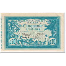 Banknote, Algeria, 50 Centimes, Oran, 1915, 1915-11-10, UNC(64)