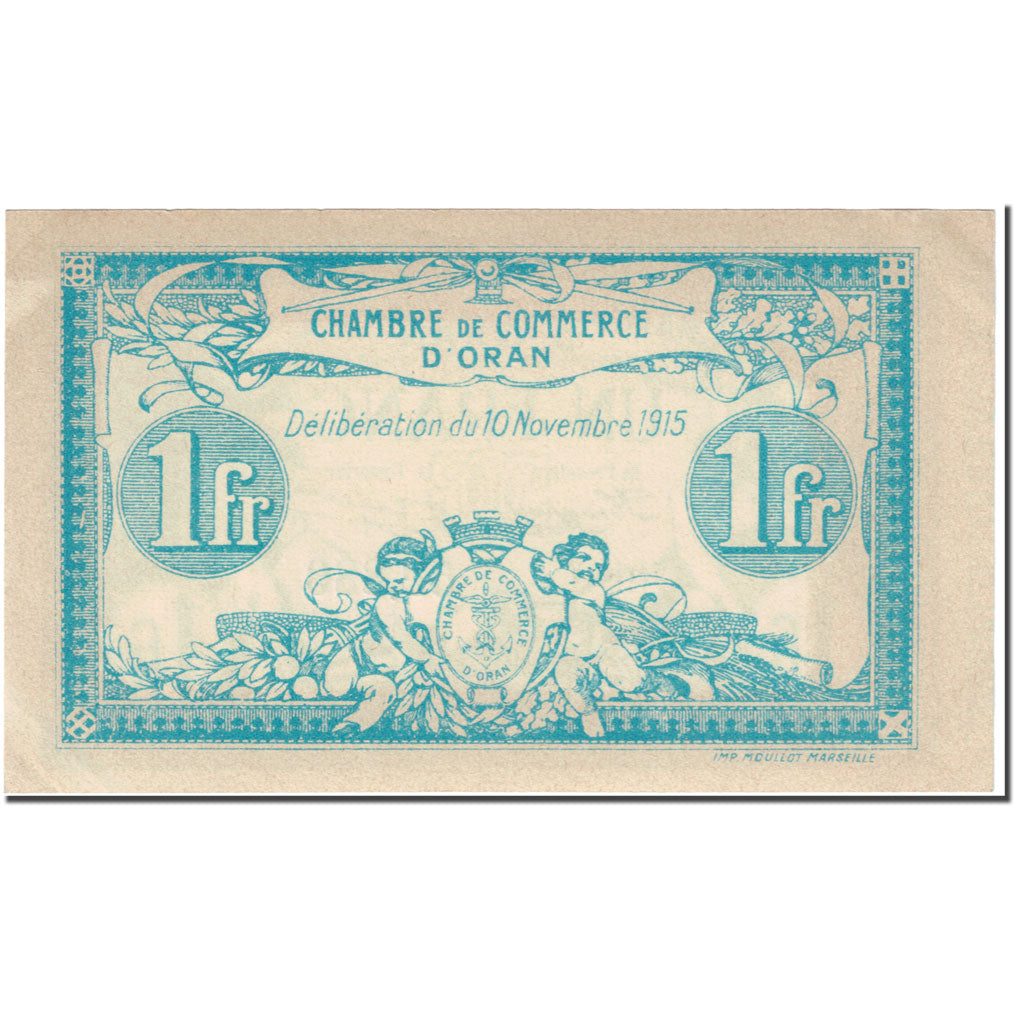 Banknote, Algeria, 1 Franc, 1915, Oran, 1915-11-10, UNC(63)