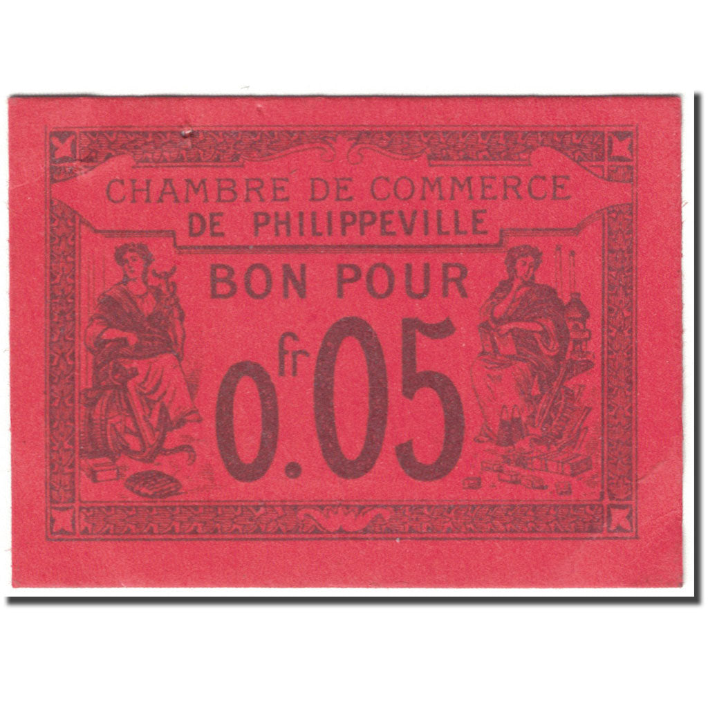 Banknote, Algeria, 5 Centimes, Philippeville, 1915, 1915-10-07, AU(55-58)