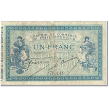 Banknote, Algeria, 1 Franc, Philippeville, 1914, 1914-11-10, VF(20-25)
