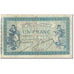Banknote, Algeria, 1 Franc, Philippeville, 1914, 1914-11-10, VF(20-25)