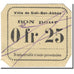 Geldschein, Algeria, 25 Centimes, 1916-1918, Undated (1916-18), UNZ-