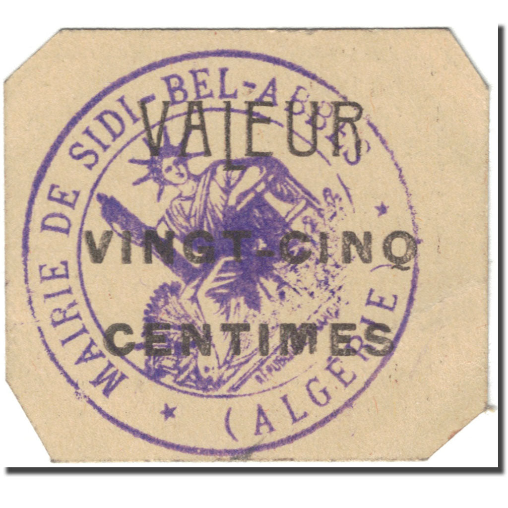 Geldschein, Algeria, 25 Centimes, 1916-1918, Undated (1916-18), UNZ-