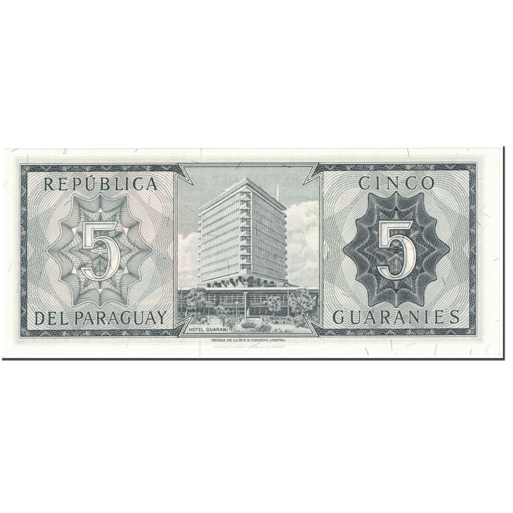Billete, 5 Guaranies, 1963, Paraguay, Undated (1963), KM:195b, UNC