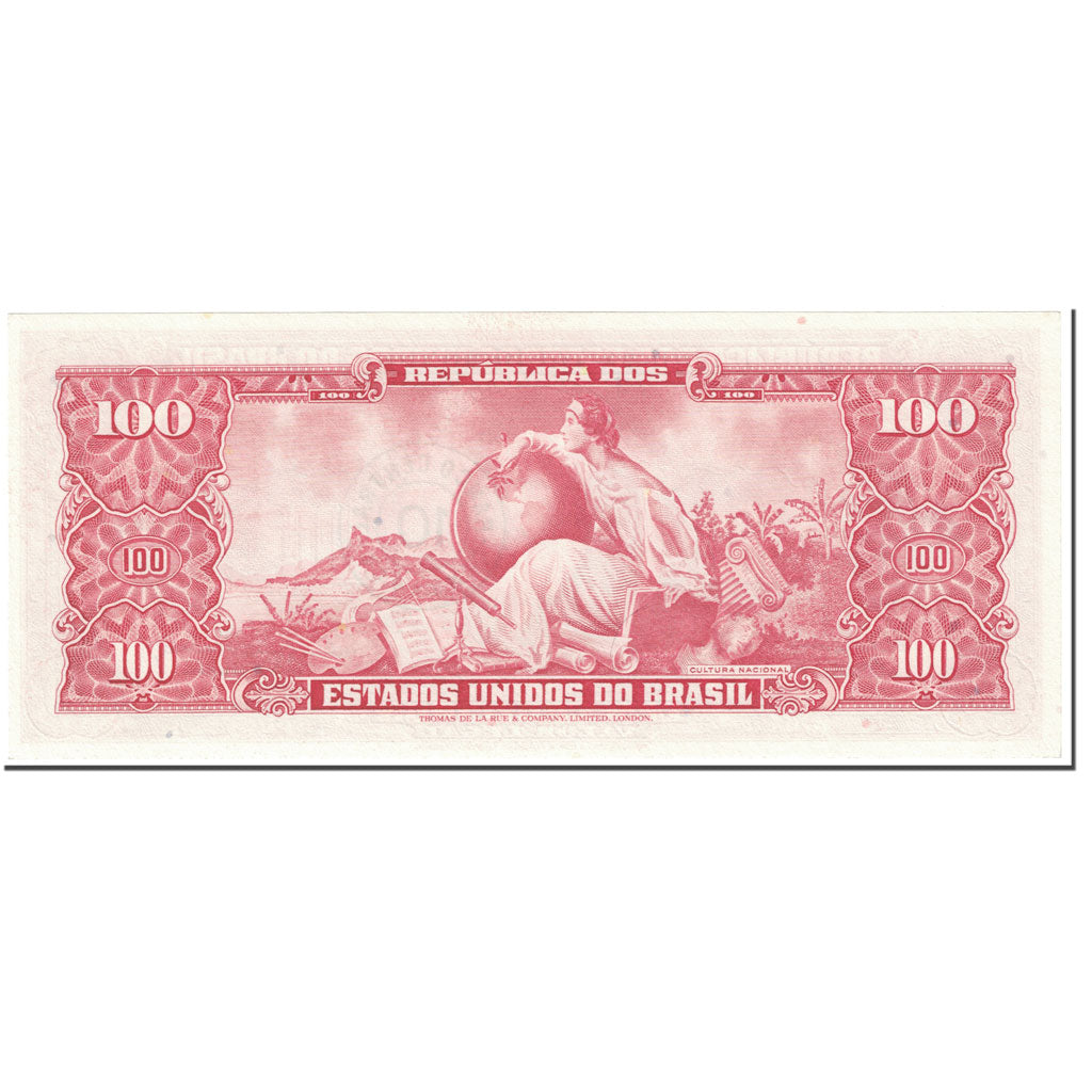 Banknote, Brazil, 10 Centavos on 100 Cruzeiros, 1966-67, Undated (1966-67)
