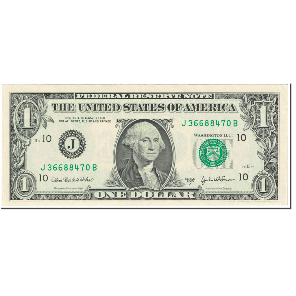 Banknote, United States, One Dollar, 2003, Undated (2003), KM:4671E, UNC(65-70)