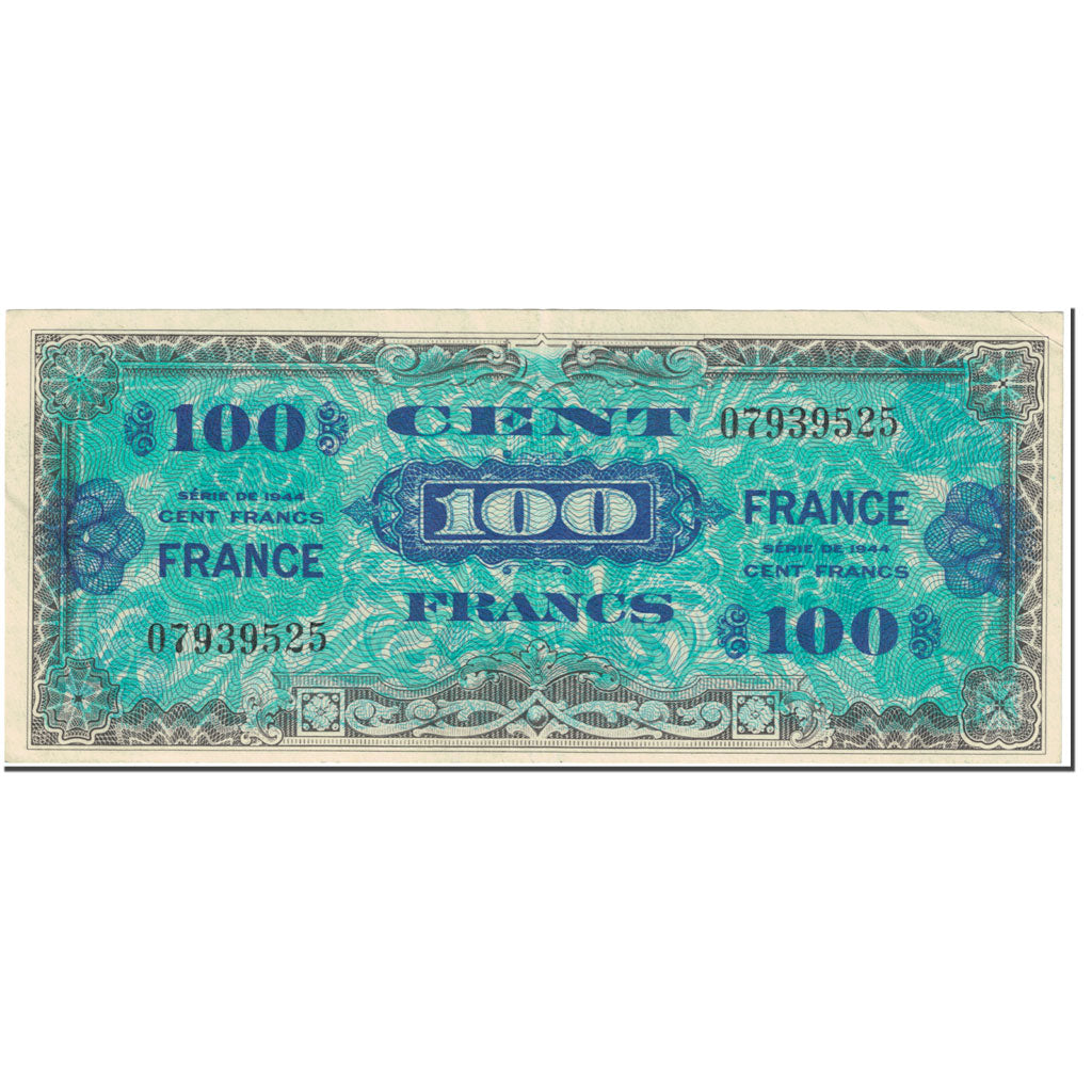 France, 100 Francs, 1945 Verso France, 1944, SERIE DE 1944, AU(55-58)