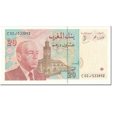 Banknote, Morocco, 20 Dirhams, 1996, Undated (1996), KM:67b, UNC(65-70)