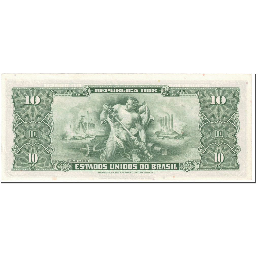 Banknote, Brazil, 10 Cruzeiros, 1953-1960, Undated (1953-60), KM:159f