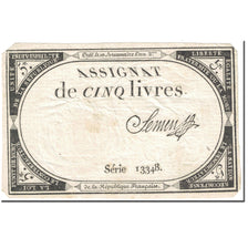 Francia, 5 Livres, 1793, 1793-10-31, BB, Lafaurie:171