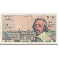 France, 1000 Francs, 1 000 F 1953-1957 ''Richelieu'', 1955, 1955-04-07, TB