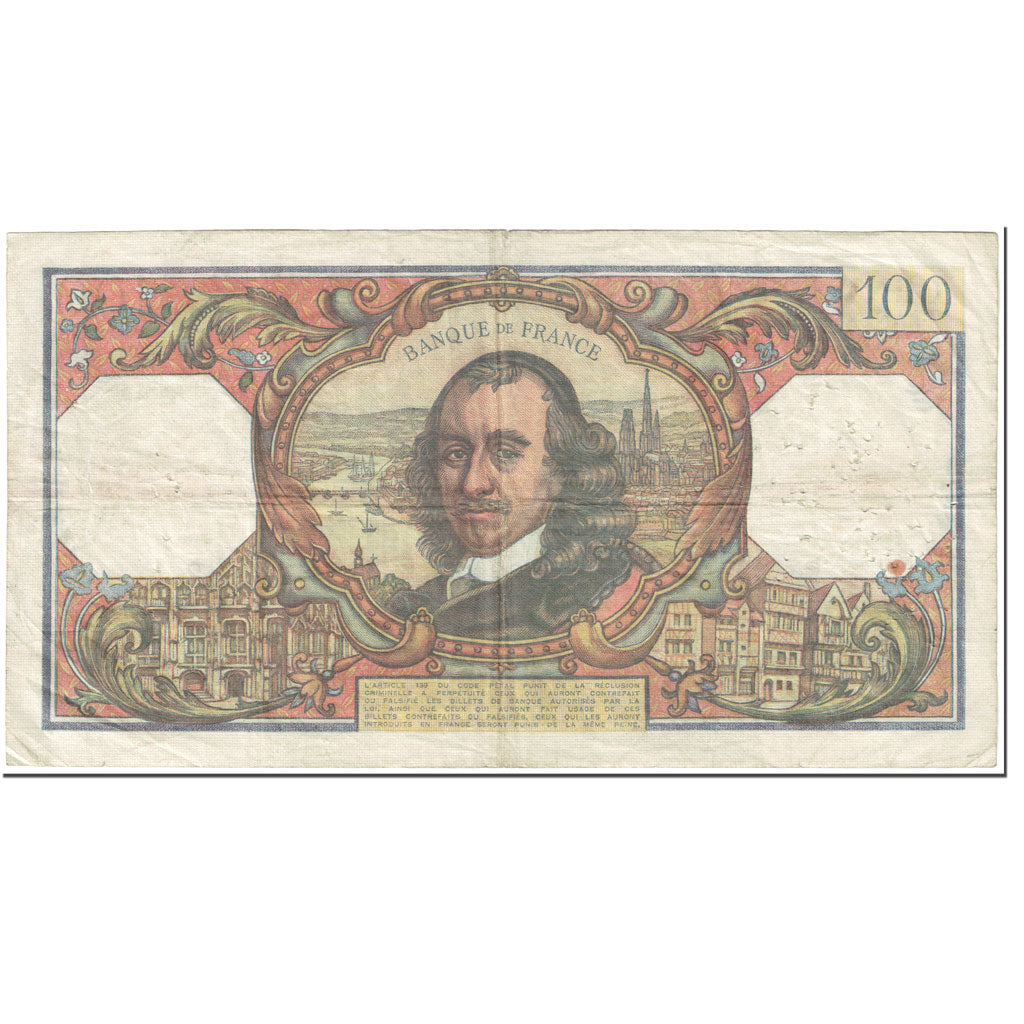 France, 100 Francs, 100 F 1964-1979 ''Corneille'', 1969, 1969-11-06, VG(8-10)