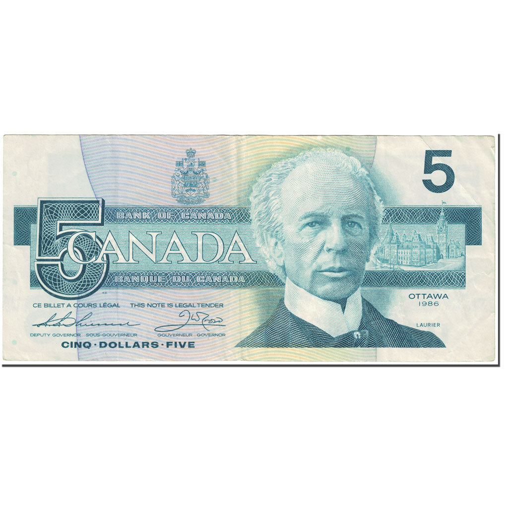 Banknote, Canada, 5 Dollars, 1986, Undated (1986), KM:95b, EF(40-45)