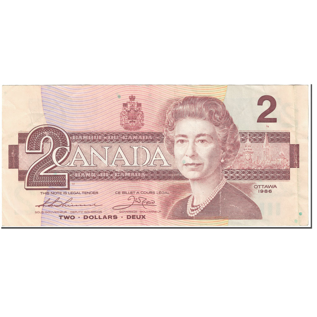 Banknote, Canada, 2 Dollars, 1986, Undated (1986), KM:94a, EF(40-45)