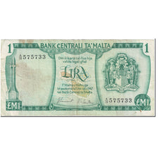 Banknote, Malta, 1 Lira, 1973, Undated (1973), KM:31a, VF(20-25)