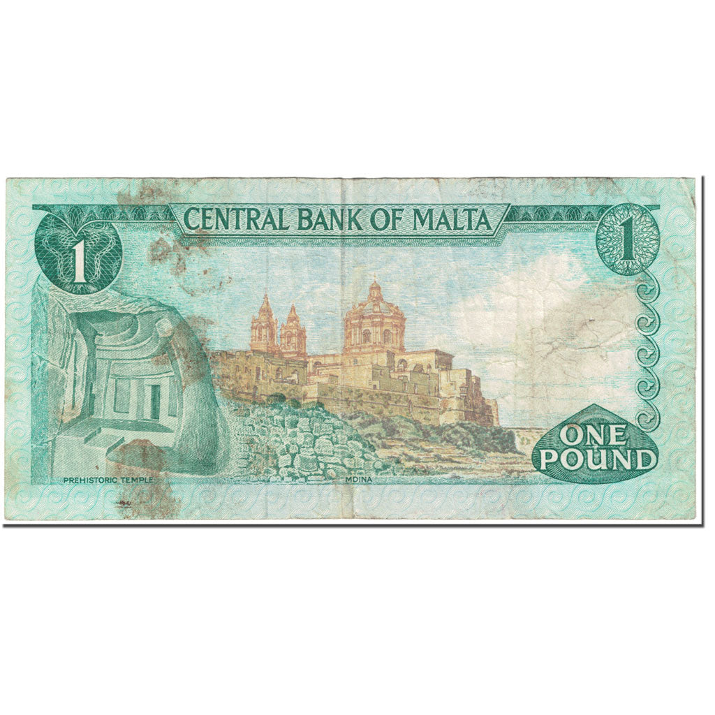 Banknote, Malta, 1 Lira, 1973, Undated (1973), KM:31a, VF(20-25)