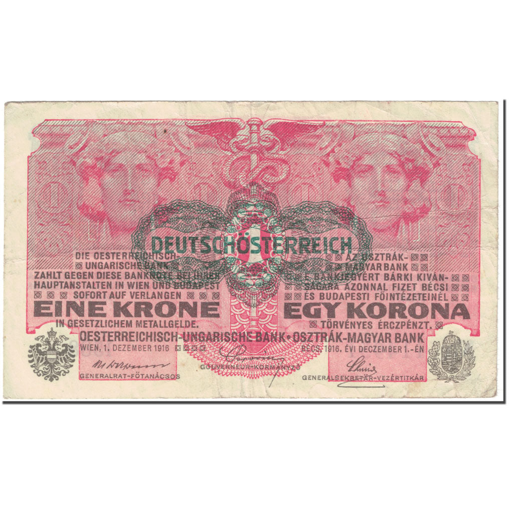 Banknote, Austria, 1 Krone, 1919, Undated (1919), KM:49, VF(20-25)
