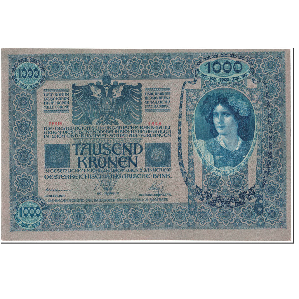 Banknote, Austria, 1000 Kronen, 1919, Undated (1919), KM:59, UNC(63)