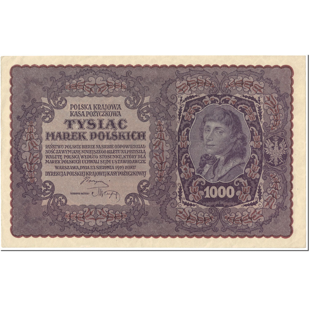 Banknote, Poland, 1000 Marek, 1919, 1919-08-23, KM:29, UNC(63)