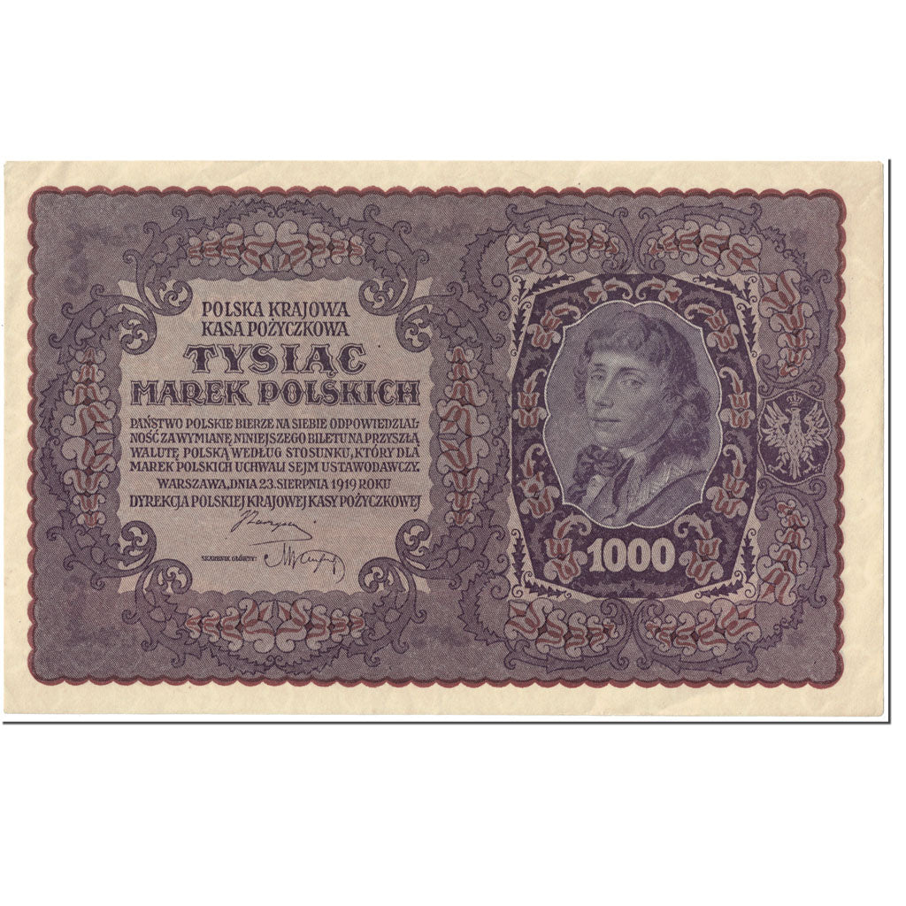 Banknote, Poland, 1000 Marek, 1919, 1919-08-23, KM:29, UNC(63)