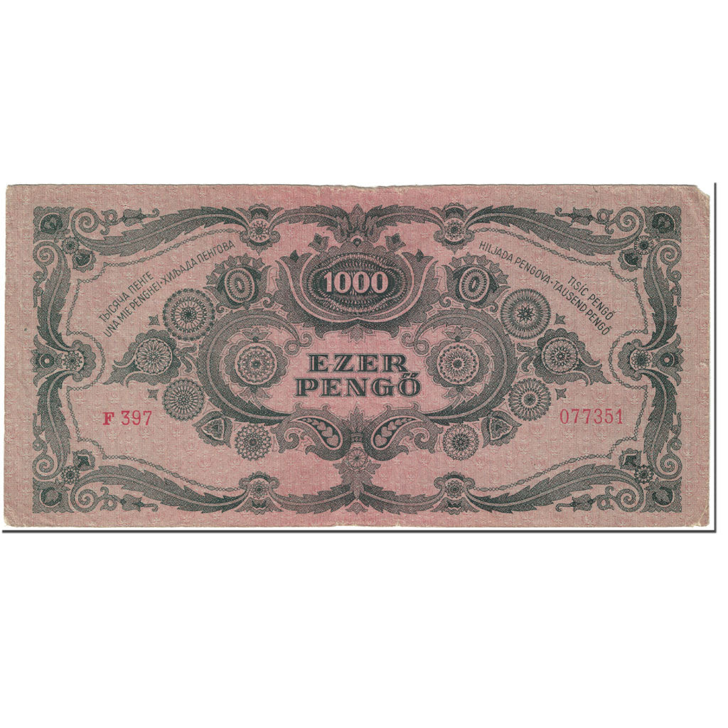 Biljet, Hongarije, 1000 Pengö, 1945, 1945-07-15, KM:118a, B