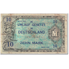 Banknote, Germany, 10 Mark, 1944, Undated (1944), KM:194b, VF(20-25)