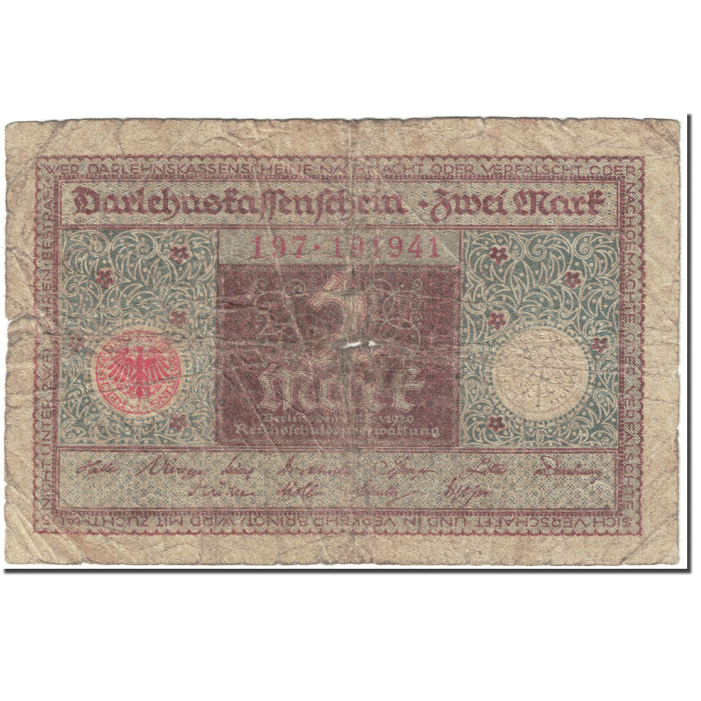 Biljet, Duitsland, 2 Mark, 1920, 1920-03-01, KM:60, B