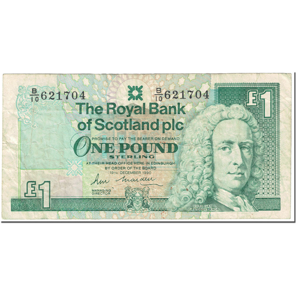 Banknote, Scotland, 1 Pound, 1990, 1990-12-19, KM:351a, EF(40-45)