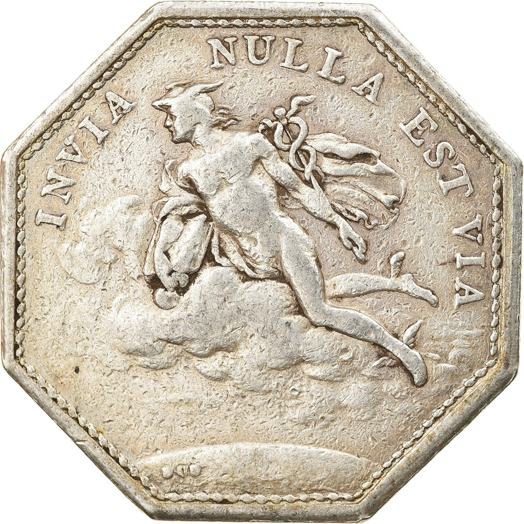 France, Token, Louis XV, Maison du Roi, Bureau de Correspondance Postale, 1766