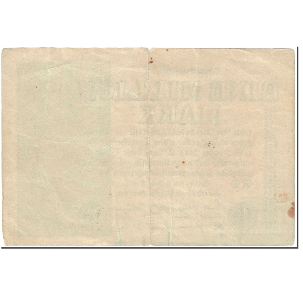Banknote, Germany, 1 Million Mark, 1923, 1923-08-09, KM:102a, VF(20-25)