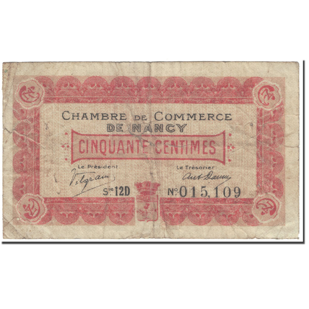 Frankrijk, Nancy, 50 Centimes, 1918, AB