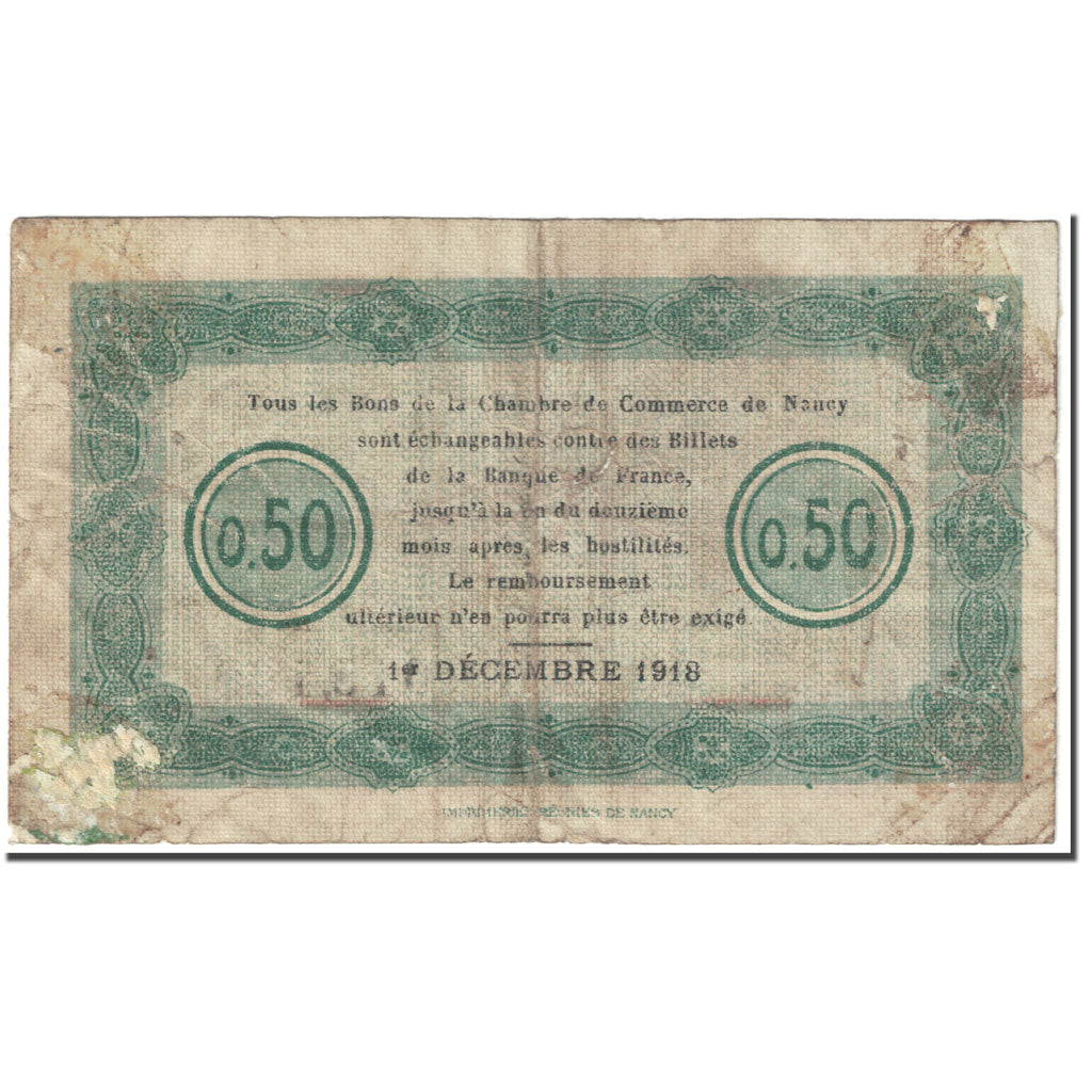 Frankrijk, Nancy, 50 Centimes, 1918, AB