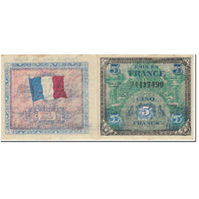 France, 5 Francs, Flag/France, 1944, SERIE DE 1944, Billet de propagande