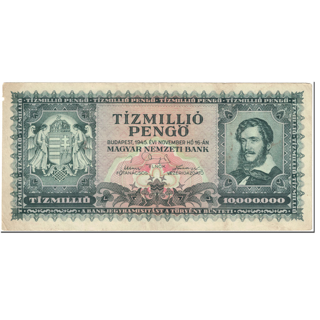 Billet, Hongrie, 10,000,000 Pengö, 1945, 1945-11-16, KM:123, TB