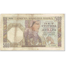 Banknote, Serbia, 500 Dinara, 1941, 1941-11-01, KM:27A, VG(8-10)