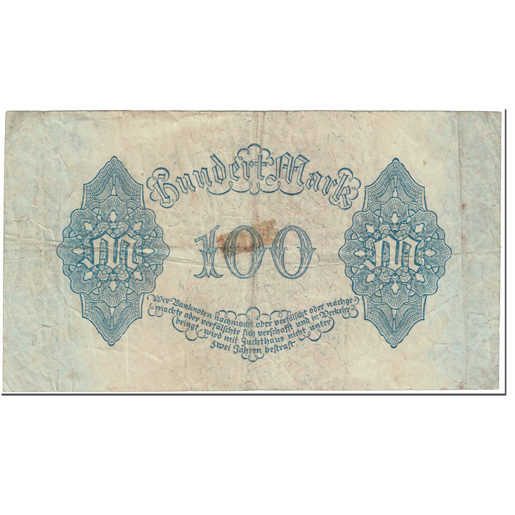 Banknote, Germany, 100 Mark, 1922, 1922-08-04, KM:75, VF(20-25)