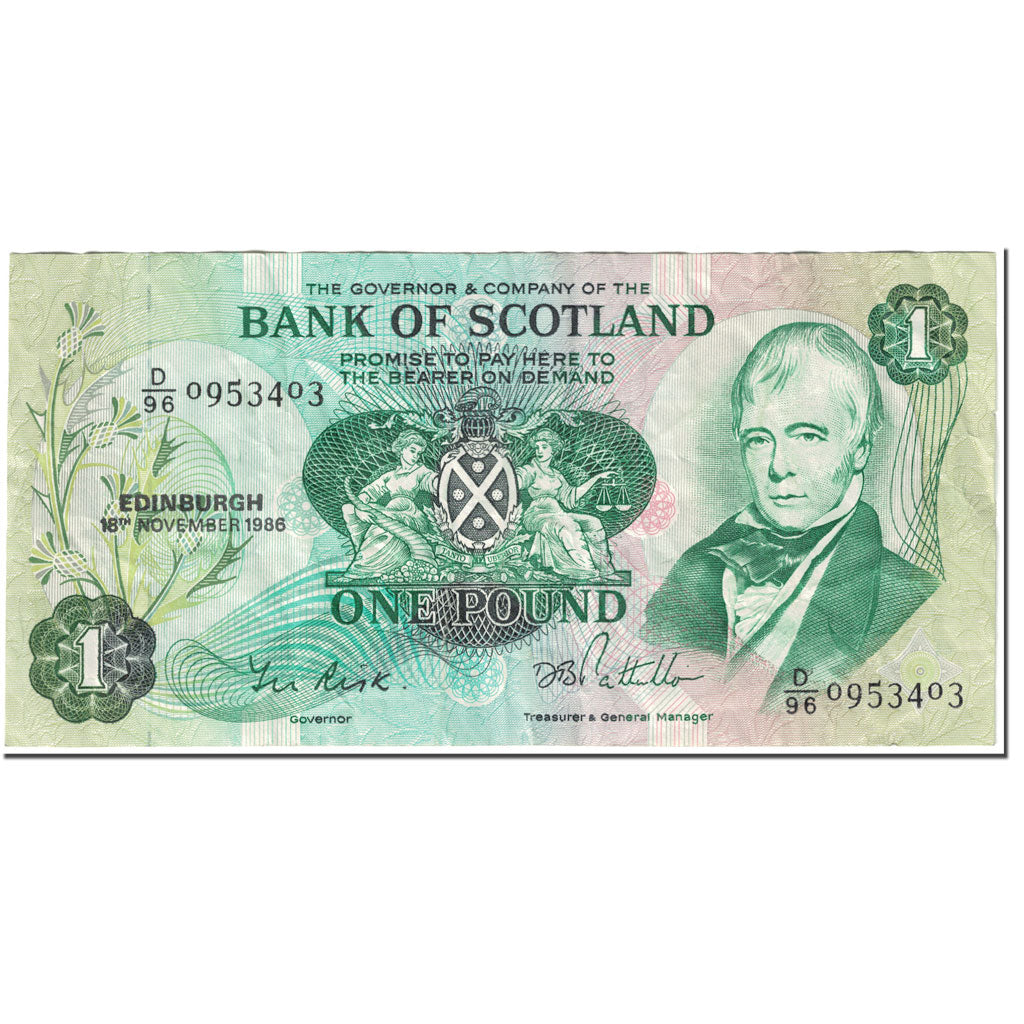Banknote, Scotland, 1 Pound, 1986, 1986-11-18, KM:111f, EF(40-45)
