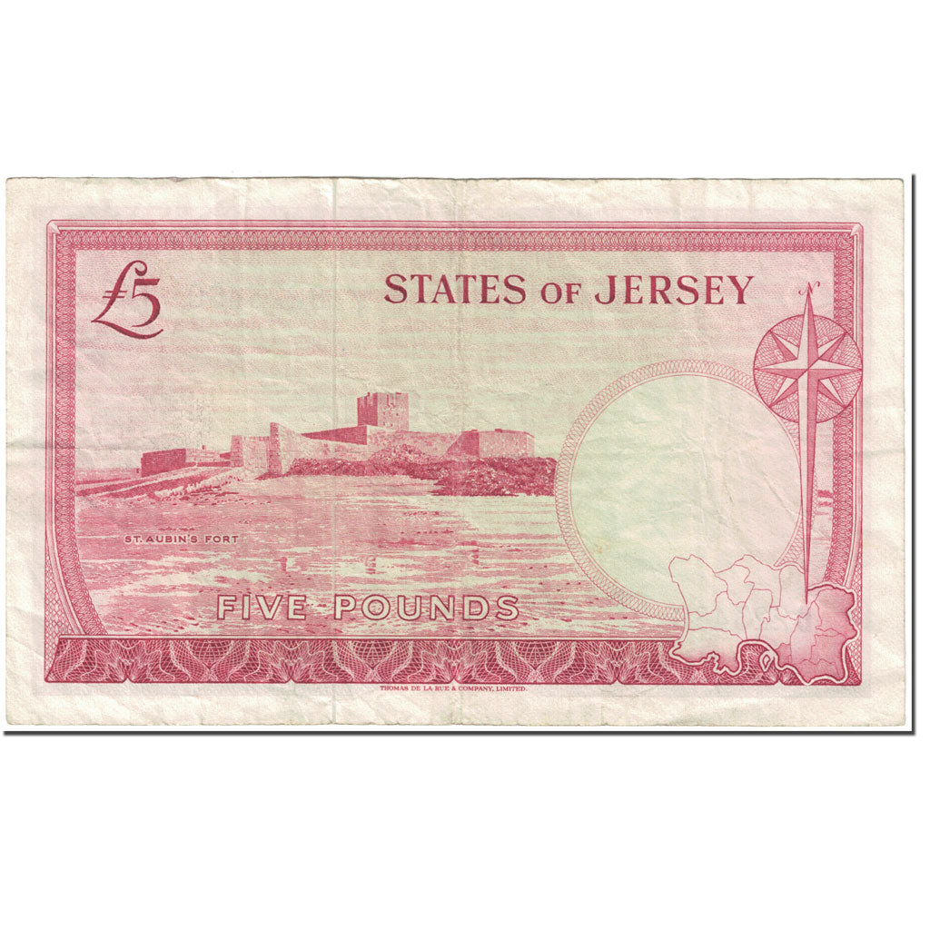 Banknote, Jersey, 5 Pounds, 1963, Undated (1963), KM:9b, EF(40-45)
