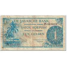 Nota, Índias Neerlandesas, 1 Gulden, 1948, Undated (1948), KM:98, VG(8-10)