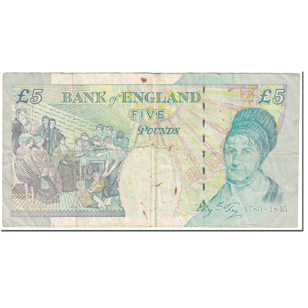 Banknote, Great Britain, 5 Pounds, 2002-2003, Undated (2002-03), KM:391b