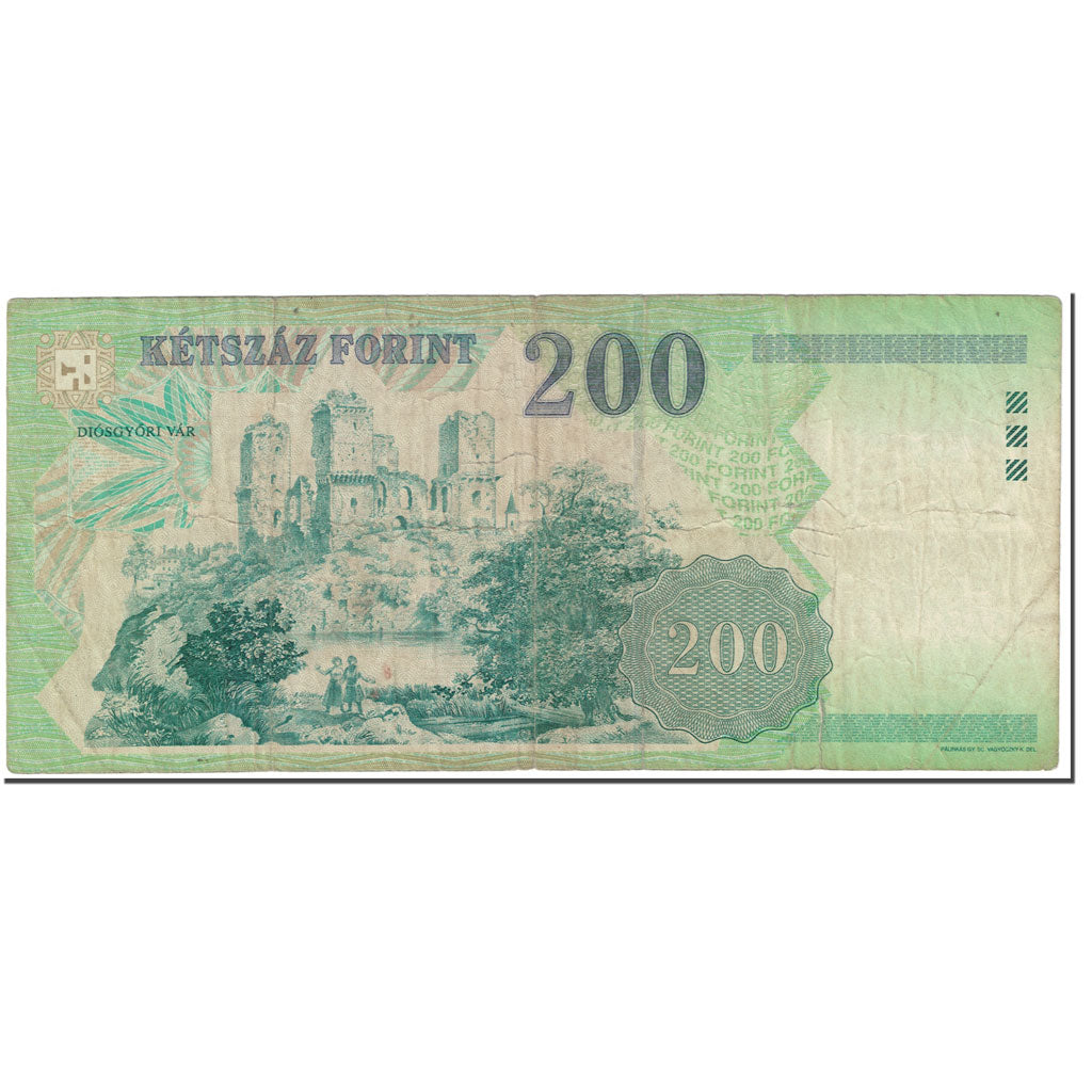 Banknote, Hungary, 200 Forint, 1998, Undated (1998), KM:178a, VF(20-25)