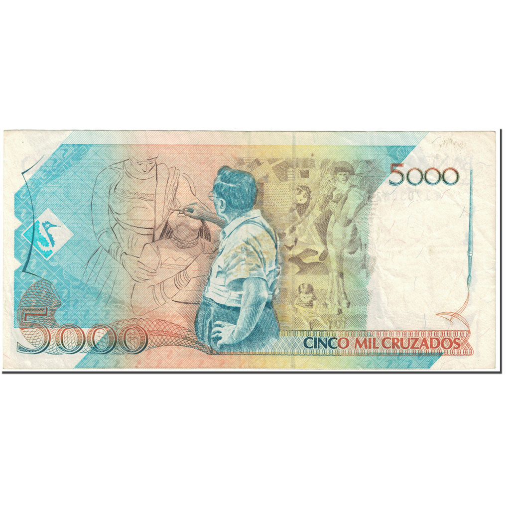 Banknote, Brazil, 5000 Cruzados, 1988, Undated (1988), KM:214a, EF(40-45)