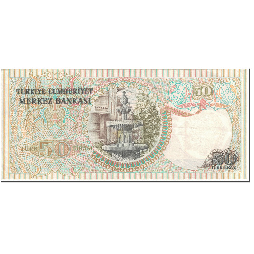 Banknote, Turkey, 50 Lira, 1970, UNdated (1970), KM:188, EF(40-45)
